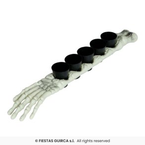 skeletarm med 5 shotsglas