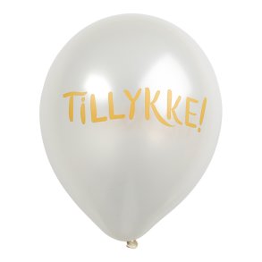 Ballon perlemor med tillykke