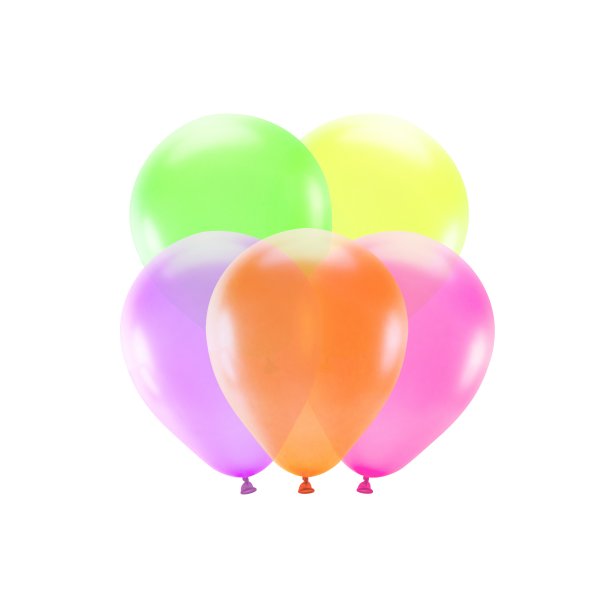 Neon balloner i blandede farver