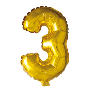Folieballon guld 3