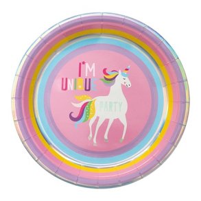 Unicorn pap tallerkner
