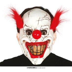 Latex klovnemaske med hr